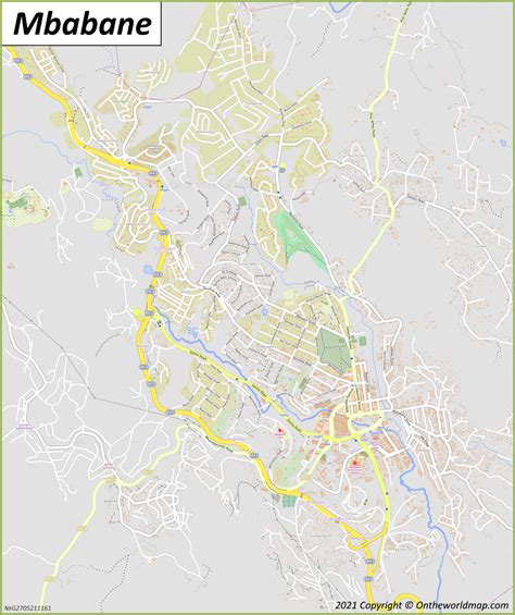 Mbabane Map | Eswatini | Detailed Maps of Mbabane