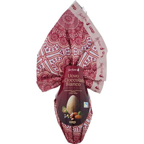 Uovo Pasqua Cioccolato Bianco Granella Pistacchi COOP FIOR FIORE 350