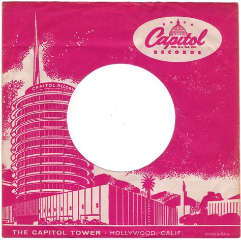 Late 1950s Capitol Records 45 Rpm Record Sleeve One Of My Flickr