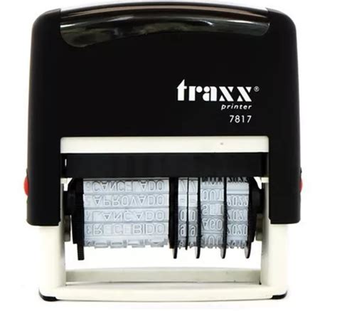 Carimbo Datador Automático 4mm 12 Textos Traxx 7817 Parcelamento