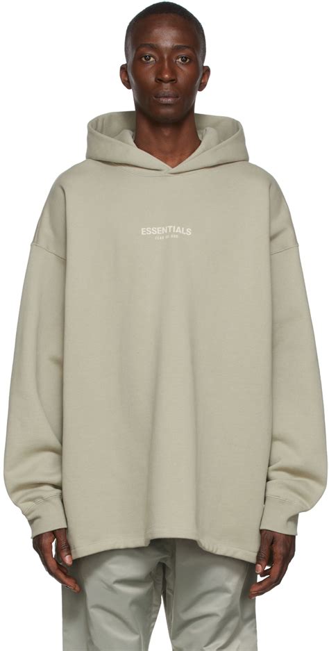 Essentials Green Relaxed Hoodie