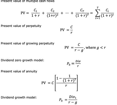 Solved Present Value Of Multiple Cash Flows Ct Pv C1 1r