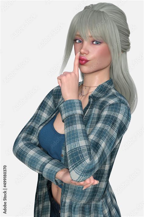 ภาพประกอบสตอก Elle is a young beautiful blonde female D illustration