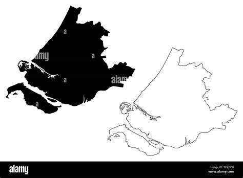 South Holland province (Kingdom of the Netherlands, Holland) map vector ...