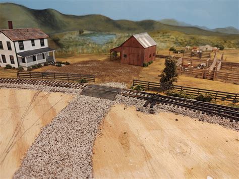 Implement Barn W Corral Kit Ho Scale Model Railroad Building