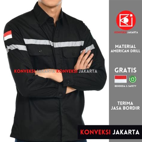 Jual Baju Wearpack Kemeja Safety K Proyek Tambang Lengan Panjang