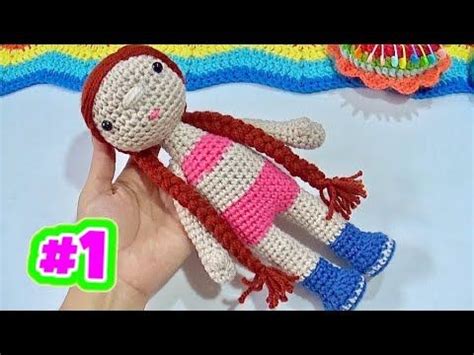 Muñequita Trenzitas Tejida a crochet paso a paso Video 1 Crochet