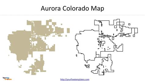 US Aurora Colorado Map - Free PowerPoint Template