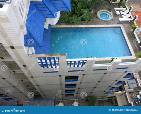 Luxury Rooftop Pool. Swimming Pool on the Roof of the Hotel Stock Image ...