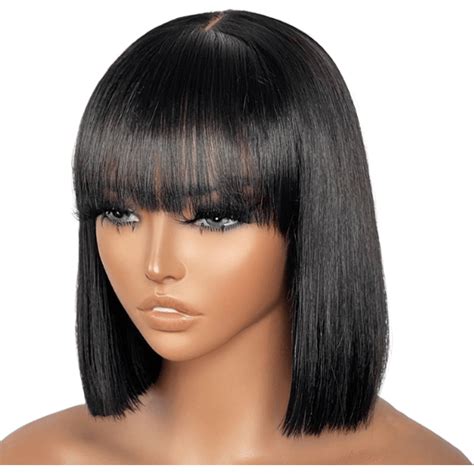 Luvme Realistic Yaki Straight Bob With Bangs Minimalist Undetectable