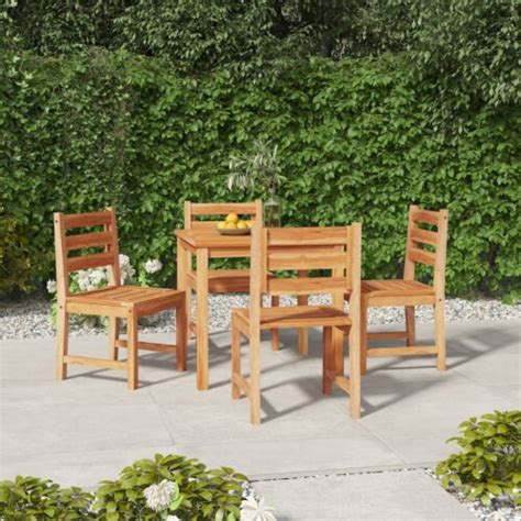 Vidaxl Piece Patio Dining Set Solid Wood Teak X X