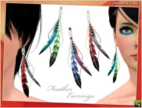 Feather Earrings For Your Sims Females Feather Earrings Sims Sims