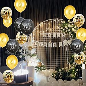 Amazon Jonhamwelbor Th Birthday Balloons Gold And Black Party