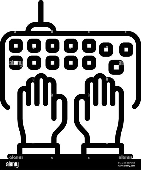 Typing Keyboard Icon Outline Style Stock Vector Image And Art Alamy