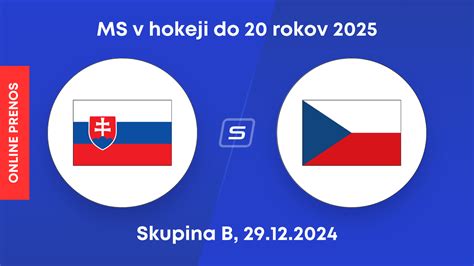 Slovensko Česko ONLINE prenos z MS v hokeji U20 2025 LIVE SPORTNET