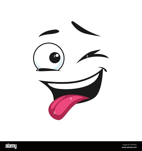 Cartoon Smiling Face Funny Vector Frisky Feelings Stock Vector Image