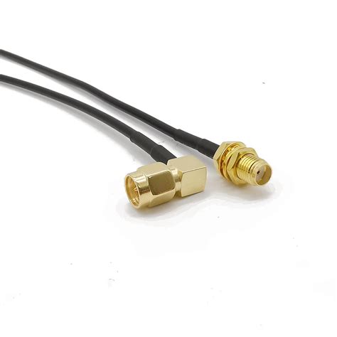 Allishop Sma Female Bulkhead To Sma Male Right Angle Rf Cable Rg