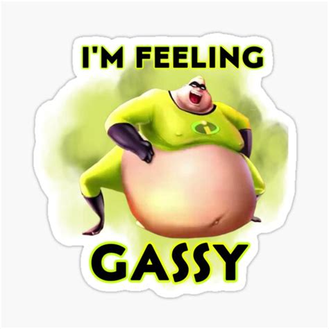 "Incredible Gassy" Sticker for Sale by Baxobhone | Redbubble