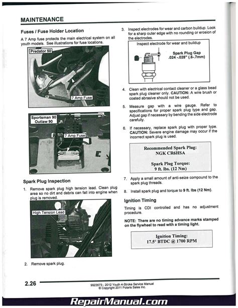 Polaris Outlaw 50 Repair Manual