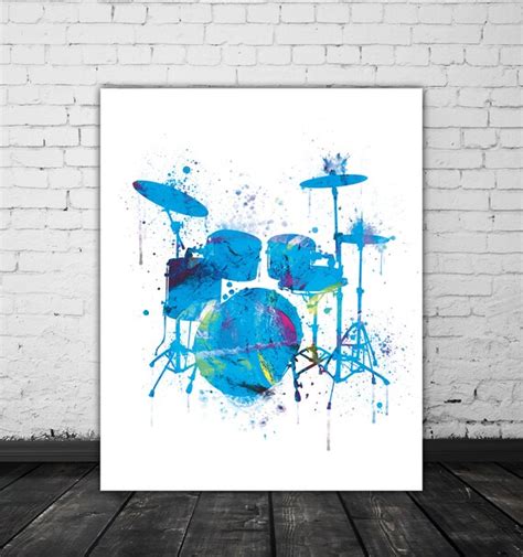 Drum Art Drummer T Music Decor Musical Instrument Etsy