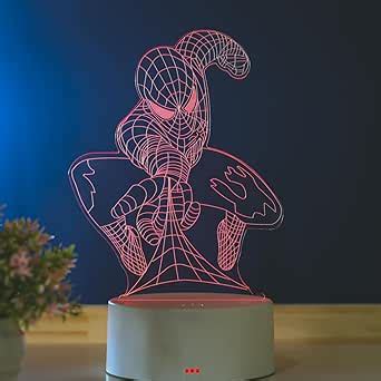 Poplumos Lumin Ria Led D Abajur De Mesa Homem Aranha Amazon Br