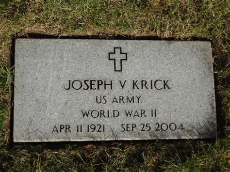 Joseph Valentine Krick 1921 2004 Find A Grave Memorial