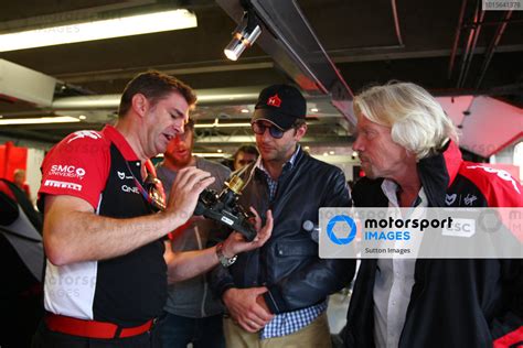 Graeme Lowdon Gbr Virgin Racing Ceo With Bradley Cooper Usa Actor