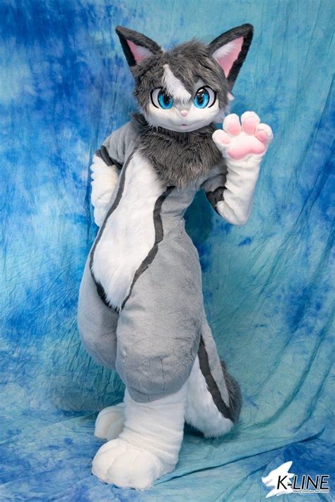 Buy FurryWu Studio Japan Kemono Kawaii Grey Cat Fursuit Teen Costumes