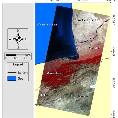 Figure Location Of The Study Area Landsat 8 Image In False Color