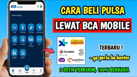 Cara Beli Pulsa Di M Banking BCA Cara Isi Pulsa Lewat M Banking BCA