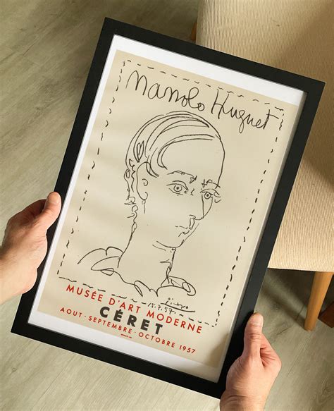 Pablo Picasso Manolo Hugnet 1957 Exhibition Poster Print The