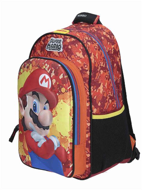 Kit Mochila Con Ruedas Para Primaria Mario Bros Vlr Eng Br