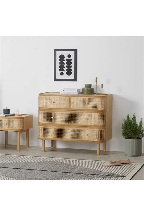 Buy Made Natural Oak And Rattan Ankhara Chest Of Drawers From The Next Uk Online Shop