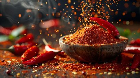 Copy Space Hot Red Chili Pepper Fresh Red Hot Chillies With Chilli Flakes Design Advertisement