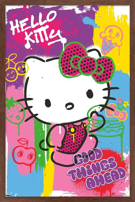 Hello Kitty - Pop Art Wall Poster, 14.725" x 22.375" Framed - Walmart.com