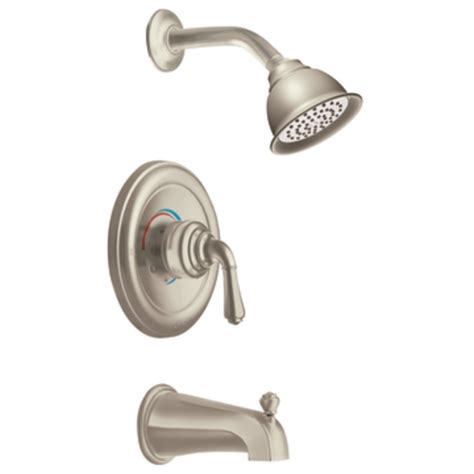 Moen Monticello T2449ST Satine Posi Temp Tub Shower Trim Kit With