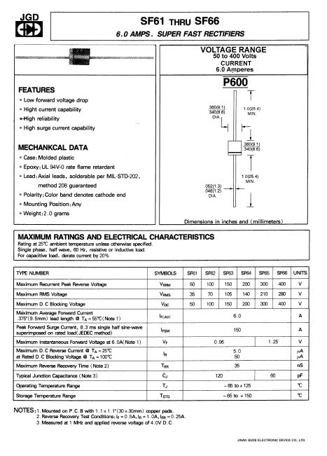 Sf Datasheet Jinan Gude Electronic Device