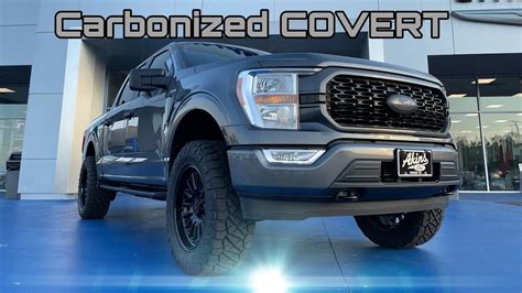 2021 Ford F150 Carbonized Gray STX Covert Edition 4x4 Review Leveled On