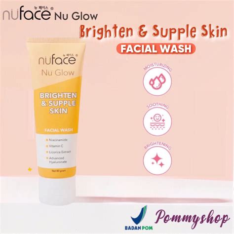 Jual Nuface Nu Glow Brighten Supple Skin Facial Wash Cream 80ml