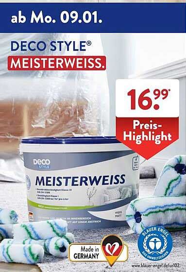 Deco Style Meisterweiss Angebot bei ALDI SÜD 1Prospekte de