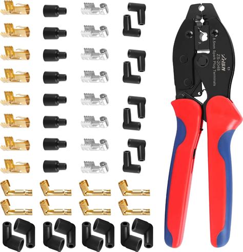 Zhushan Spark Plug Wire Crimping Tool Kit Ratchet Spark Plug Crimper