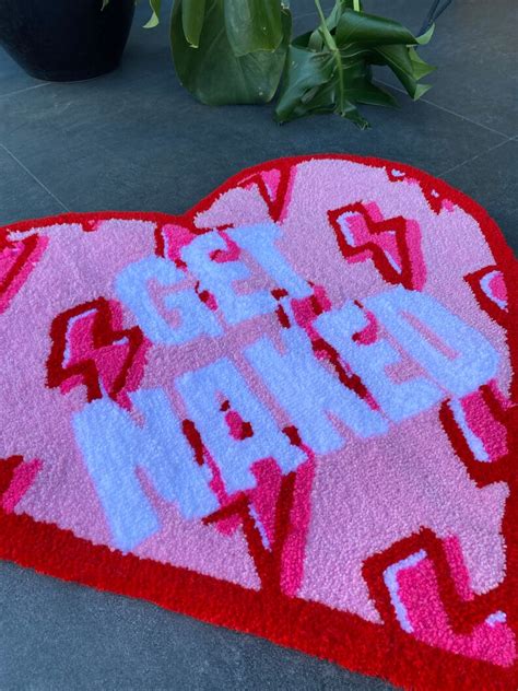 Y2K Get Naked Fluffy Tufted Rug Y2K Trend Lightning 100 Etsy Hong Kong