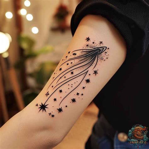 Shooting Star Tattoos: Capturing the Magic of the Night Sky: 94 Designs ...