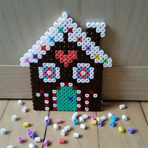 Christmas Gingerbread House Hama Beads By Zitafalk Perler Bead Art