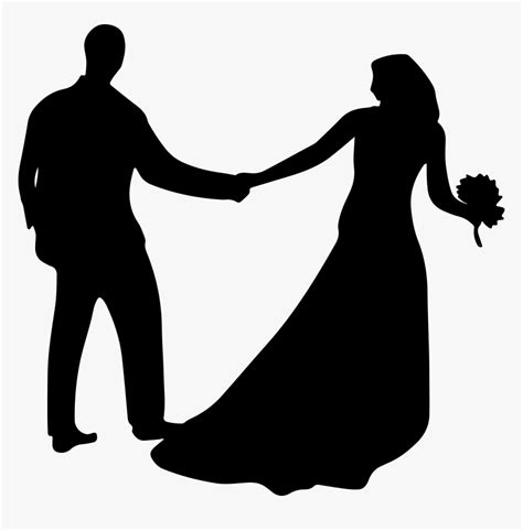 Clip Art Bride And Groom Silhouette Wedding Clipart Marriage