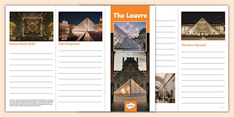 The Louvre Leaflet Template Professor Feito Twinkl