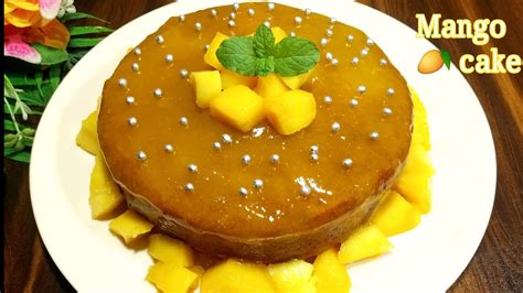 Mango 🥭 Cake Recipe । Eggless Mango Cake Without Oven ।super Soft