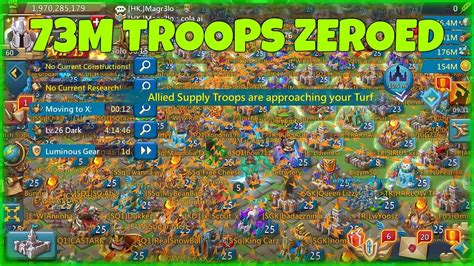 Lords Mobile K Million Troops Zeroed Youtube