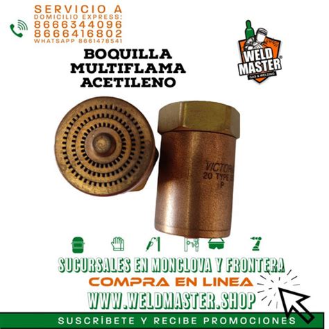 Boquilla Multiflama Acetileno Modelo Type Victor Weld Master