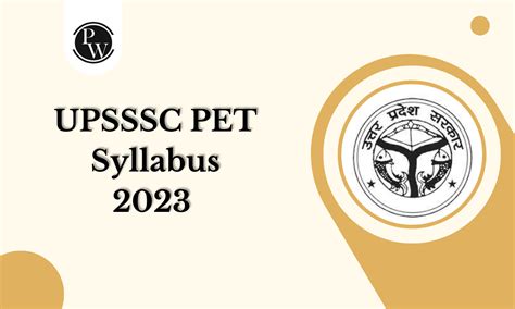 UPSSSC PET Syllabus 2023 Get Exam Pattern And Syllabus